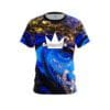 Brunswick Blue Gold Liquid Marble PBA CoolWick Bowling Jersey