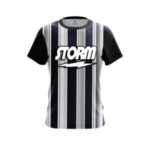 Navy Blue And Silver Retro CoolWick Bowling Jersey