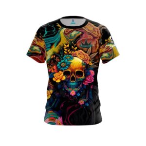 Brunswick Floral Skullscape CoolWick Bowling Jersey