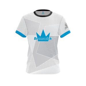 Brunswick Fuze Silver Sky Blue CoolWick Bowling Jersey