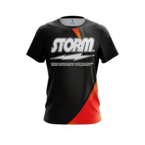Carbon Red Swirl CoolWick Bowling Jersey