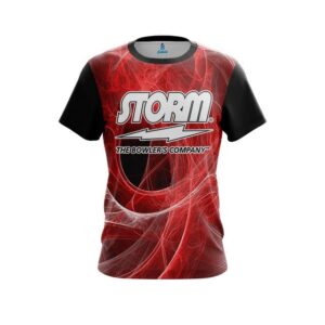 Energy Swirls Red CoolWick Bowling Jersey