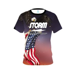 American Eagle Orange Purple CoolWick Bowling Jersey