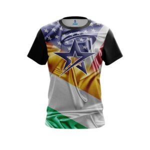 Ireland USA Flag Shirt CoolWick Bowling Jersey