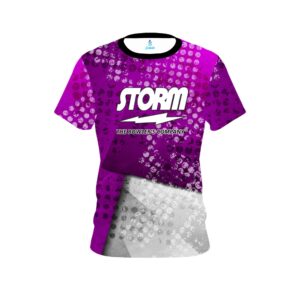 Storm Purple Grungey CoolWick Bowling Jersey