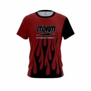 Red Brick Flaming CoolWick Bowling Jersey