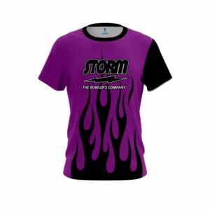Purple Flaming CoolWick Bowling Jersey