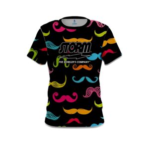 Multi-Colored Mustache CoolWick Bowling Jersey