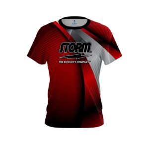 Red Oblique CoolWick Bowling Jersey