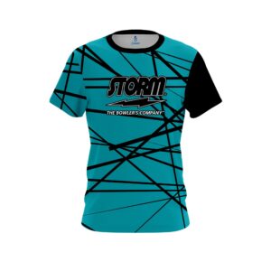 Distracted Teal CoolWick Bowling Jersey