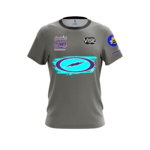 Storm Josie Barnes Grey & Teal Splatter Replica CoolWick Bowling Jersey
