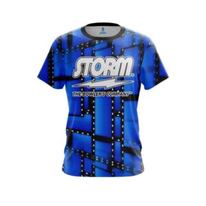 Movie Reel Blue CoolWick Bowling Jersey