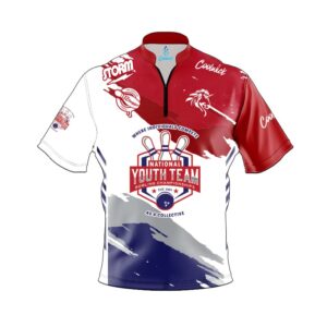Storm Red White Blue NYTBC Gratitude CoolWick Bowling Jersey