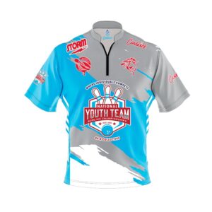 Storm Grey White Blue NYTBC Gratitude CoolWick Bowling Jersey