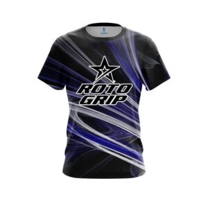 Blue Motion Swirl CoolWick Bowling Jersey