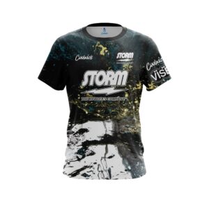 Storm Sarah Wille Black Gold Granite CoolWick Bowling Jersey