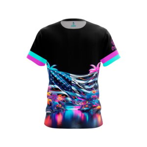 Neon Retro Merica CoolWick Bowling Jersey