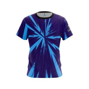 Blue Purple Splat CoolWick Bowling Jersey
