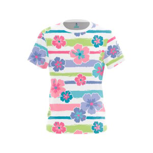 Hibiscus Stripes CoolWick Bowling Jersey