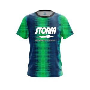 Blue And Green Tie Dye CoolWick Bowling Jersey
