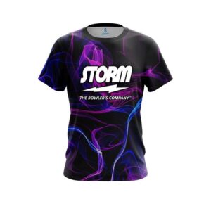 Blue Purple Smoke CoolWick Bowling Jersey