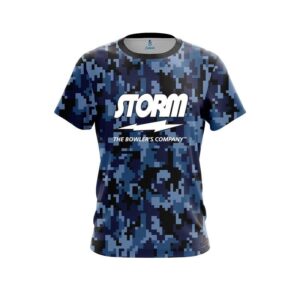 Digital Camo Blue CoolWick Bowling Jersey