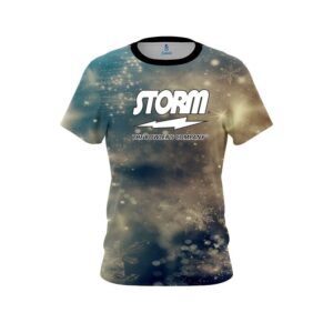 Blurred Snowflakes CoolWick Bowling Jersey