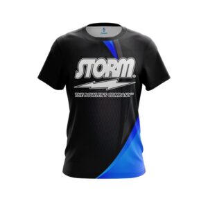 Carbon Blue Swirl CoolWick Bowling Jersey