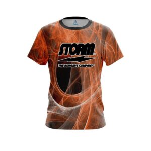 Energy Swirls Orange CoolWick Bowling Jersey