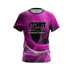 Energy Swirls Pink CoolWick Bowling Jersey