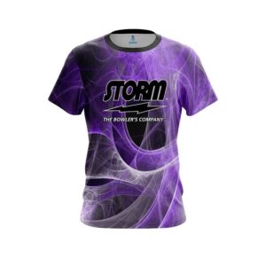 Energy Swirls Purple CoolWick Bowling Jersey