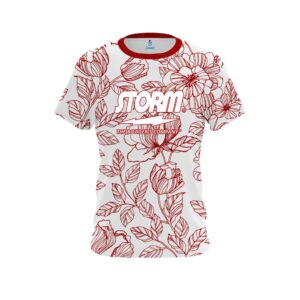 Red Flower Tattoo CoolWick Bowling Jersey