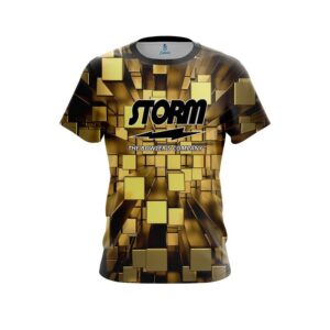 Gold Block Burst CoolWick Bowling Jersey
