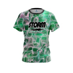 Green Exotic Motion CoolWick Bowling Jersey