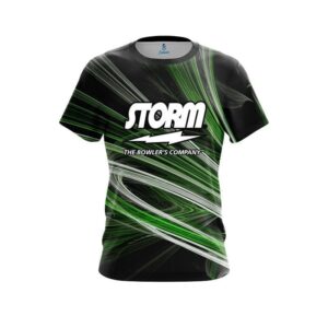 Storm Green Motion Swirl CoolWick Bowling Jersey