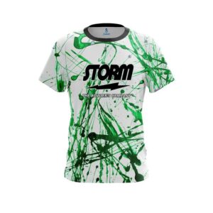 Green Paint Splash CoolWick Bowling Jersey