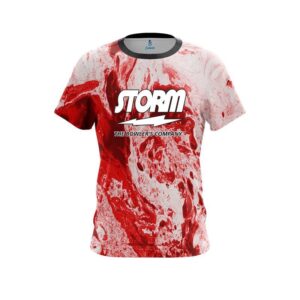 Marble Red CoolWick Bowling Jersey