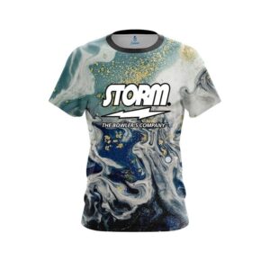 Marbleized Ripple Pattern CoolWick Bowling Jersey