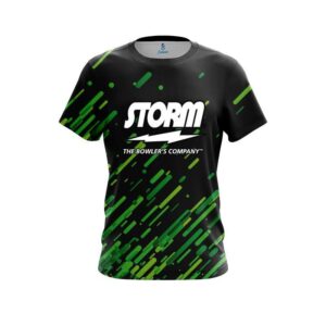 Modern Green Stripe CoolWick Bowling Jersey
