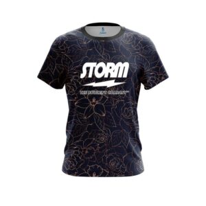 Navy rose gold CoolWick Bowling Jersey