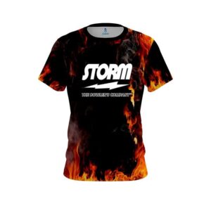 Orange Flame CoolWick Bowling Jersey