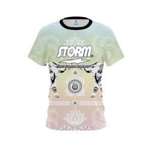 Tribal Elephants Pastel Rainbow CoolWick Bowling Jersey