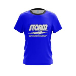 Plain Blue CoolWick Bowling Jersey
