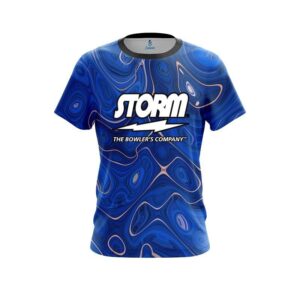 Psychedelic Blue Flow CoolWick Bowling Jersey