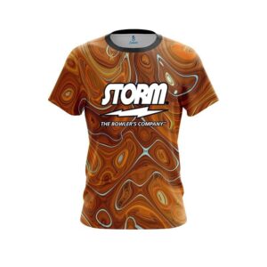 Psychedelic Orange Flow CoolWick Bowling Jersey