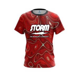 Psychedelic Red Flow CoolWick Bowling Jersey