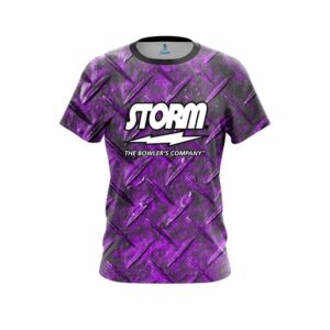 Purple Diamond Plate CoolWick Bowling Jersey
