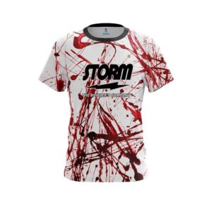 Red Paint Splash CoolWick Bowling Jersey