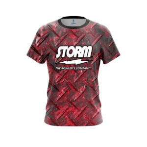Red Diamond Plate CoolWick Bowling Jersey