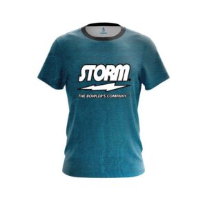 Teal Grunge Canvas CoolWick Bowling Jersey